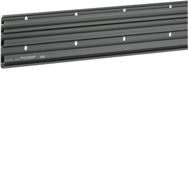 Hager SL201151 Sockelleistenkanal- Unterteil 4Kammern PVC 20x115mm schwarz
