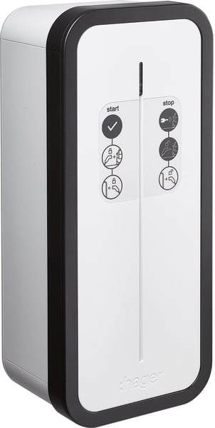 Hager XEV1K11T2 Ladestation witty start 11/22kW Schlüsselschalter und Typ2 Steckdose.