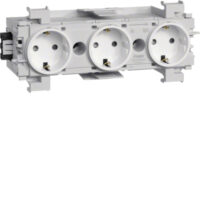 Hager GS30019016 Steckdose 3-fach mit Wago frontrastend verkehrsweiß