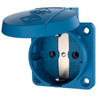 Mennekes 11031 Anbaudose SCHUKO blau 16A 2p+PE 230V IP54 mit Klappdeckel. Einf unten