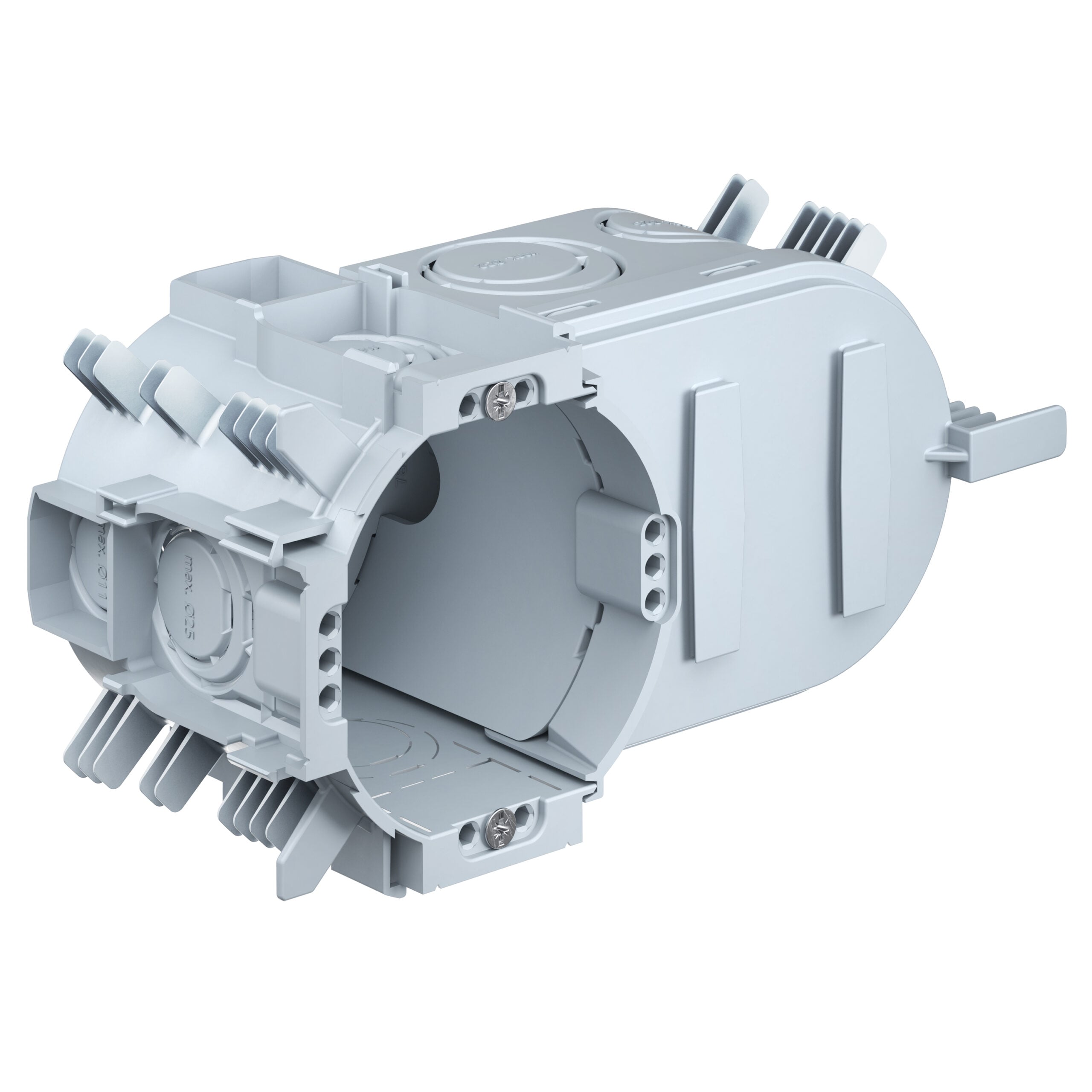 Kaiser 1068-06 Unterputz Elektronik-Dose UP1 Fix Klemmrippen 4x3 Schraubdome