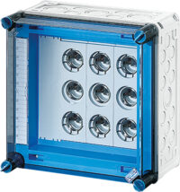 Hensel Mi 3263 Sicherungsgehäuse 3x3x63A DIII E33 auf Sammelschiene 250A 5polig