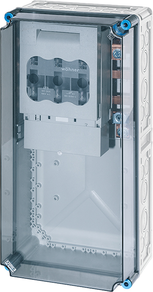 Hensel Hensel Mi 6478 NH-Sicherungslasttrenn- schaltergehäuse 1xNH1 auf SaS 400A 5p