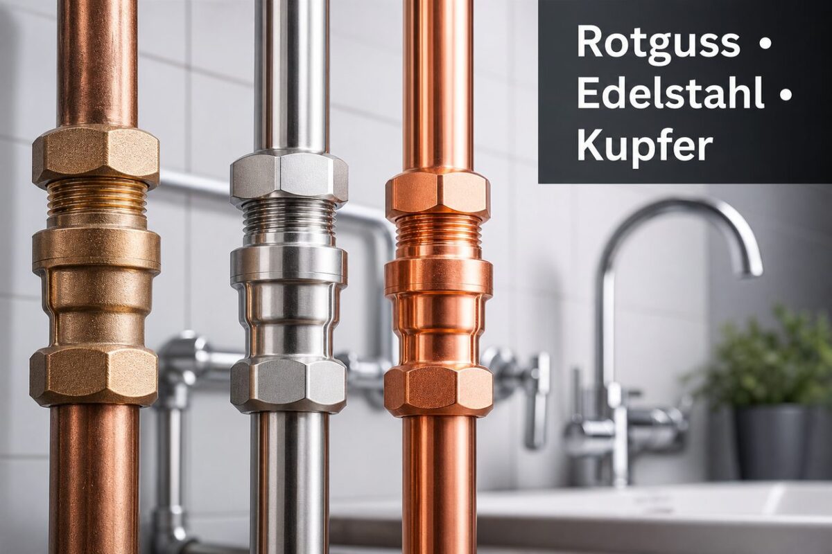 Rotguss, Edelstahl oder Kupfer? Das richtige Fitting-Material für Trinkwasser
