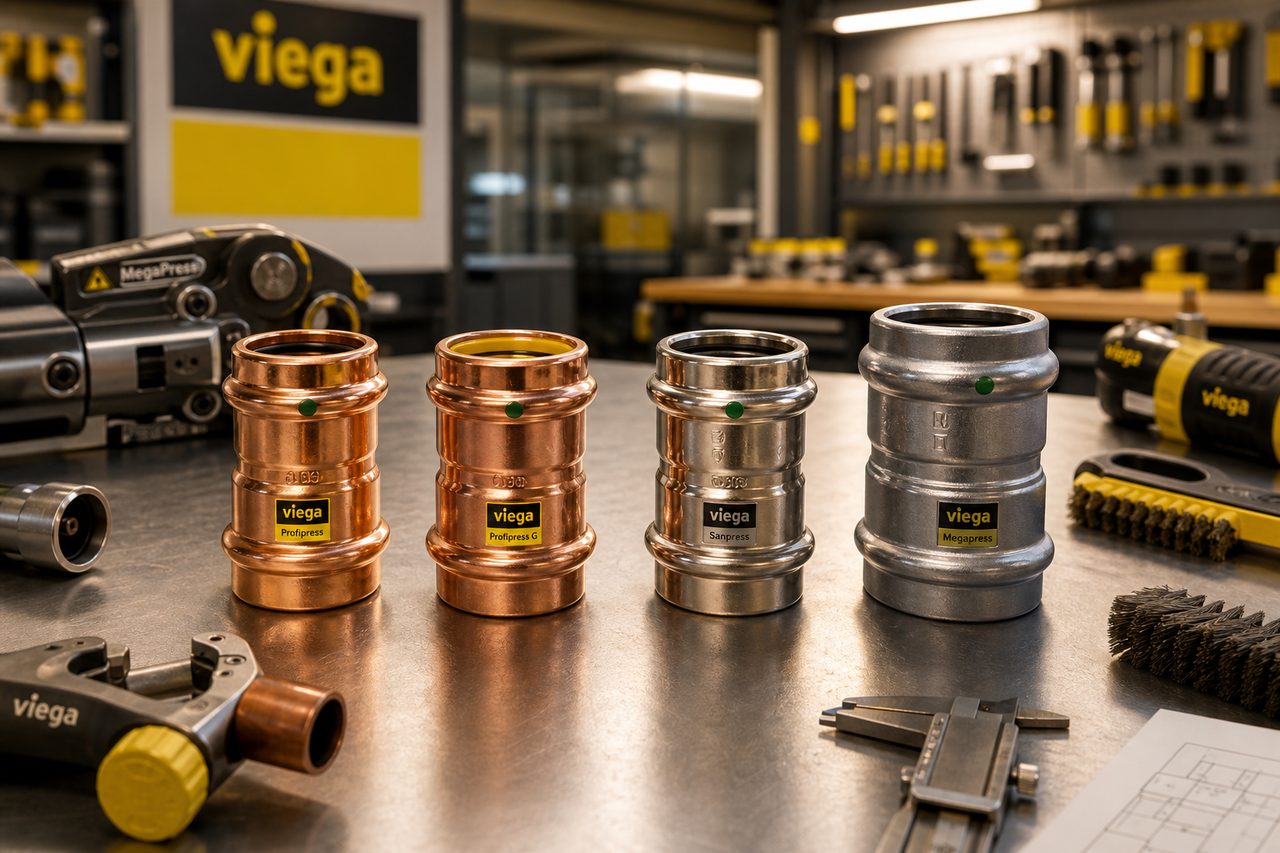 Profipress, Sanpress, Megapress oder Raxofix? Viega-Presssysteme im Überblick