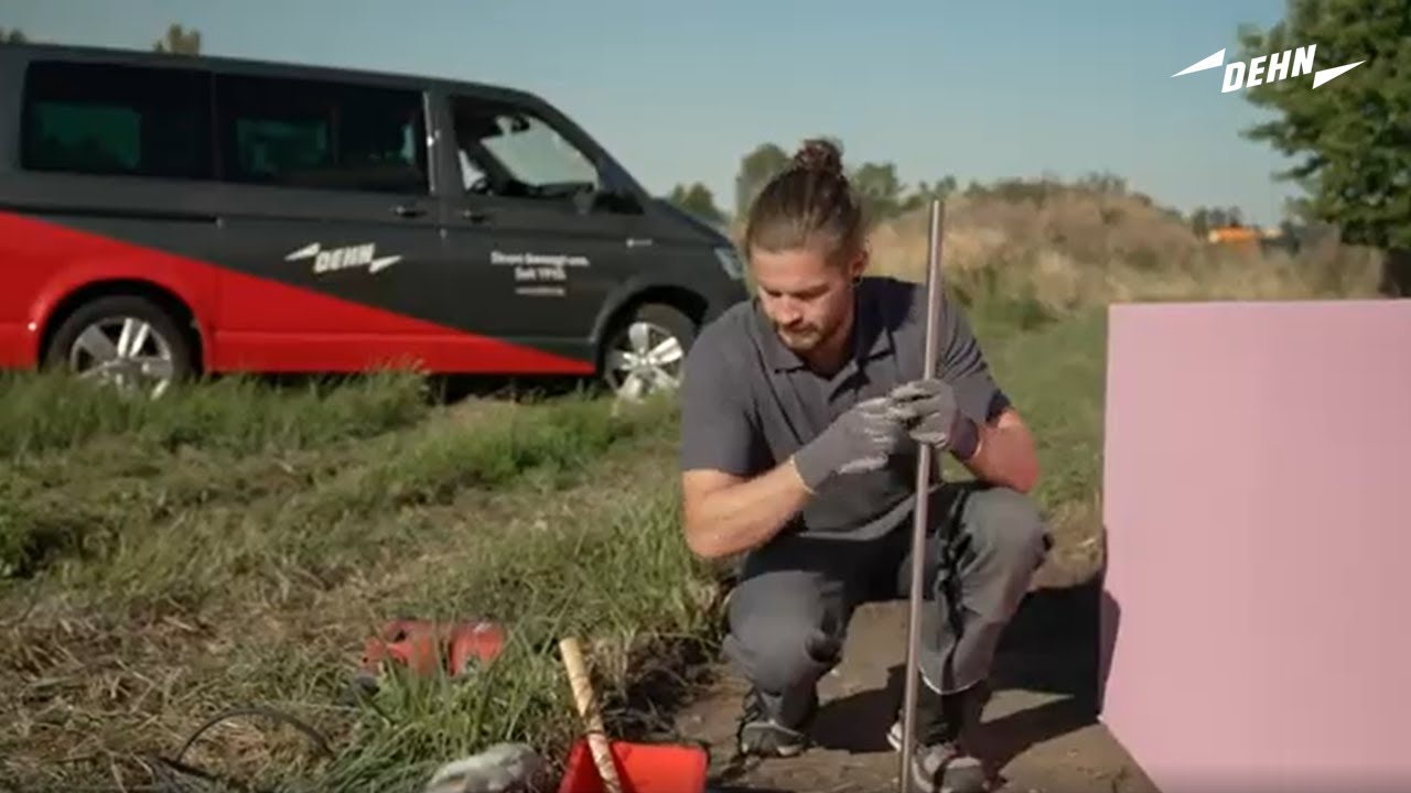 Video-Vorschau: Errichtung einer Erdungsanlage für Wohngebäude mit dem DEHN Erdungsset