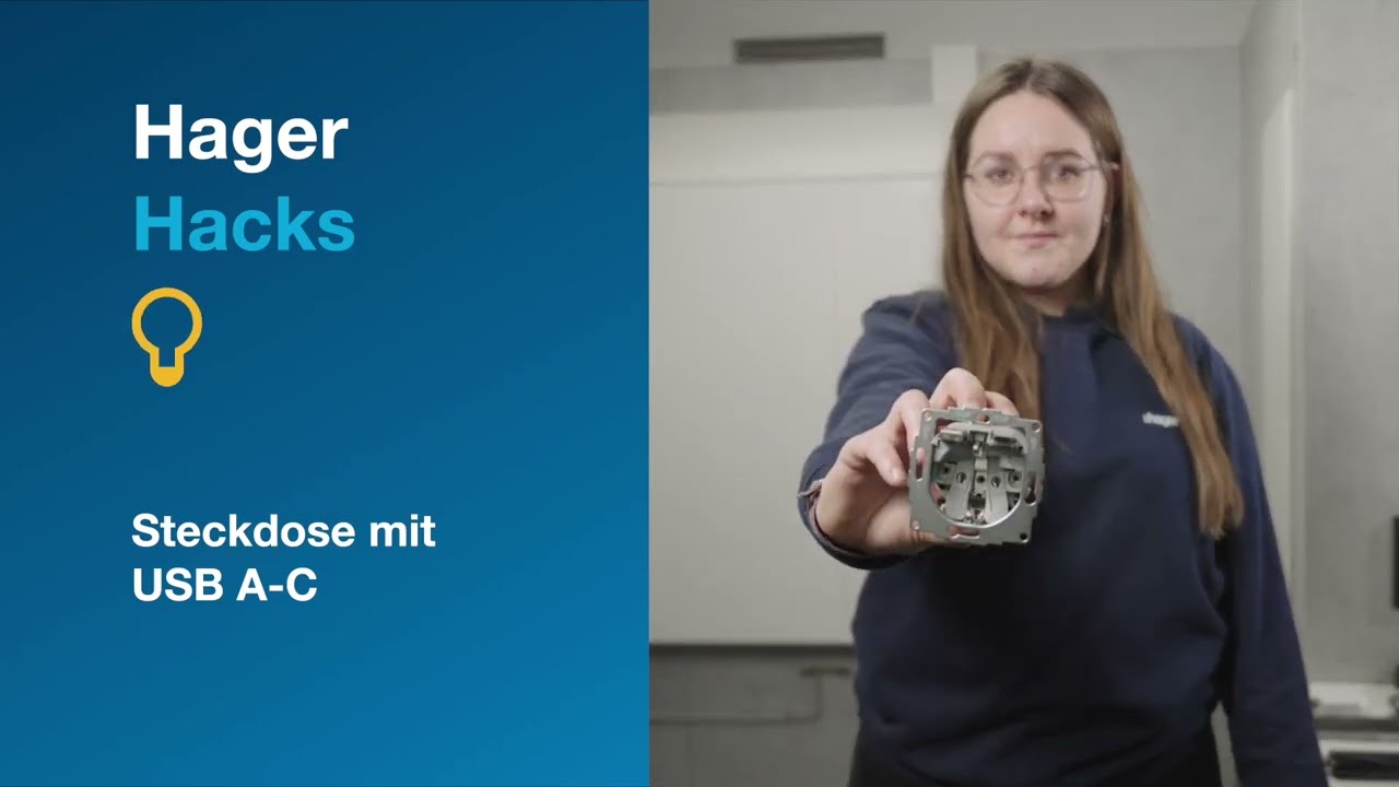 Video-Vorschau: Berker Steckdose mit USB-A und USB-C Ladeports | Hager Hacks