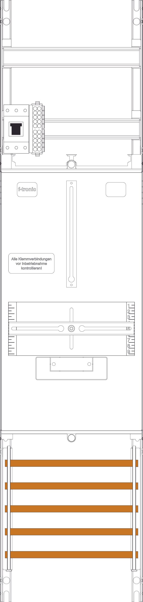 F-TRONIC Komplettfeld Zählerfeld Z1B-HSP,1-fel Z1B-HSP