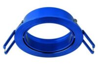 Rutec ALU51018 Einbauring schwenkbar, rund, Aluminium dunkelblau IP20,ED68mm