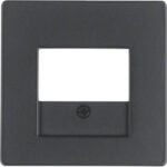 BERKER Zentralplatte TAE 1-fach schwarz matt MAN0206323 Schraubbef