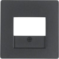 BERKER Zentralplatte TAE 1-fach schwarz matt MAN0206323 Schraubbef