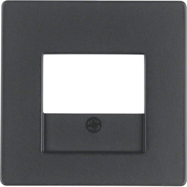 BERKER Zentralplatte TAE 1-fach schwarz matt MAN0206323 Schraubbef