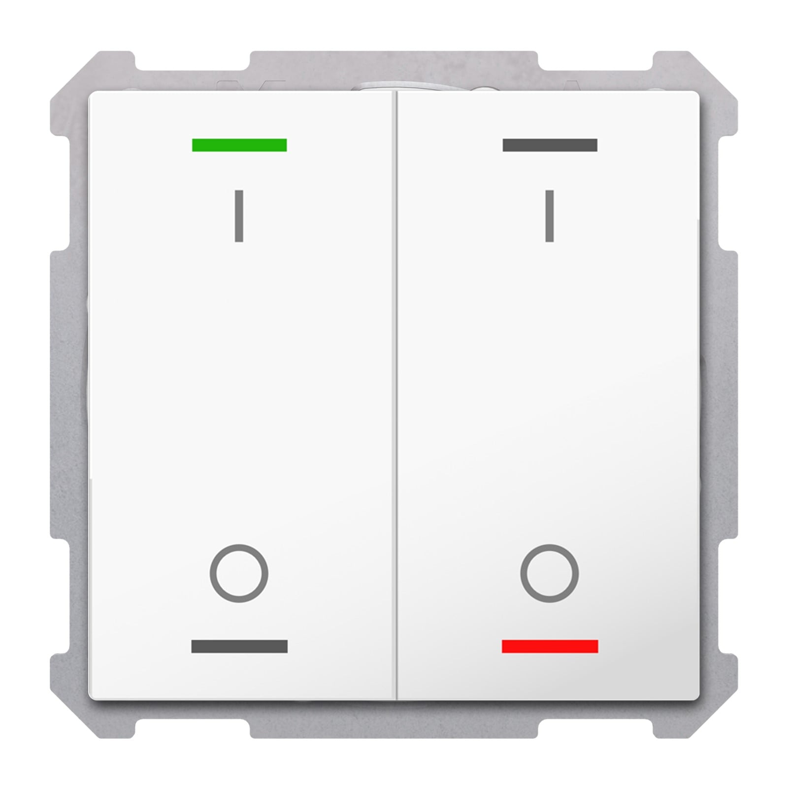 MDT Tastsensor KNX Unterputz studioweiß glänzend 2-fach 4pkt TAL-63T2B04.02S