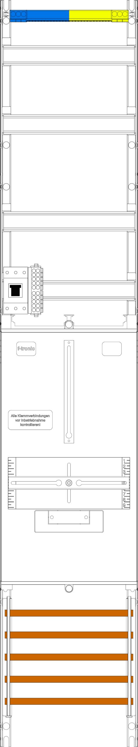 F-TRONIC Komplettfeld Zählerfeld VZ6-HSP,1-fel VZ6-HSP