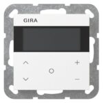 GIRA Raumtemperaturregler Unterputz KNX reinweiß glänzend 200603 Basis+zentr Abdeckpl