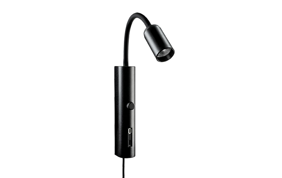 SG LEUCHTEN LED-Leseleuchte 8W 3000K schwarz TUBE WALL 320913 360lm