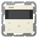 GIRA Raumtemperaturregler Unterputz KNX cws glänzend 200701 Basis+zentr Abdeckpl