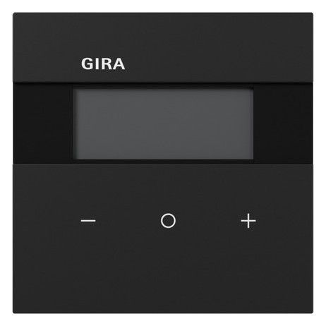 GIRA Raumtemperaturregler Unterputz KNX schwarz matt 200574 Basis+zentr Abdeckpl