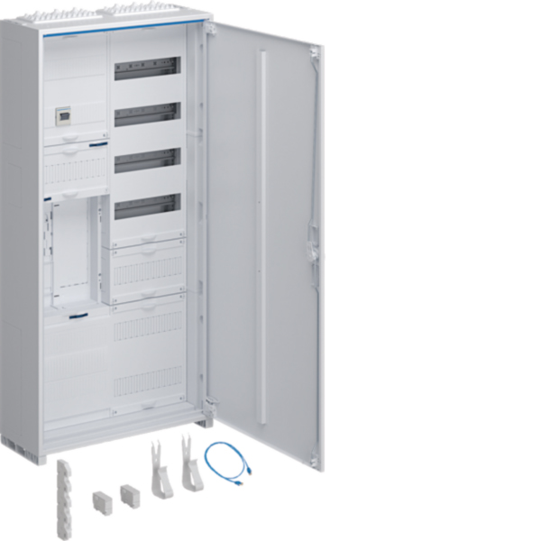 HAGER Komplettschrank Aufputz 1Z eHZ 2Feld ZB32ET215W1T IP44 SS_5p 1100x550x205mm