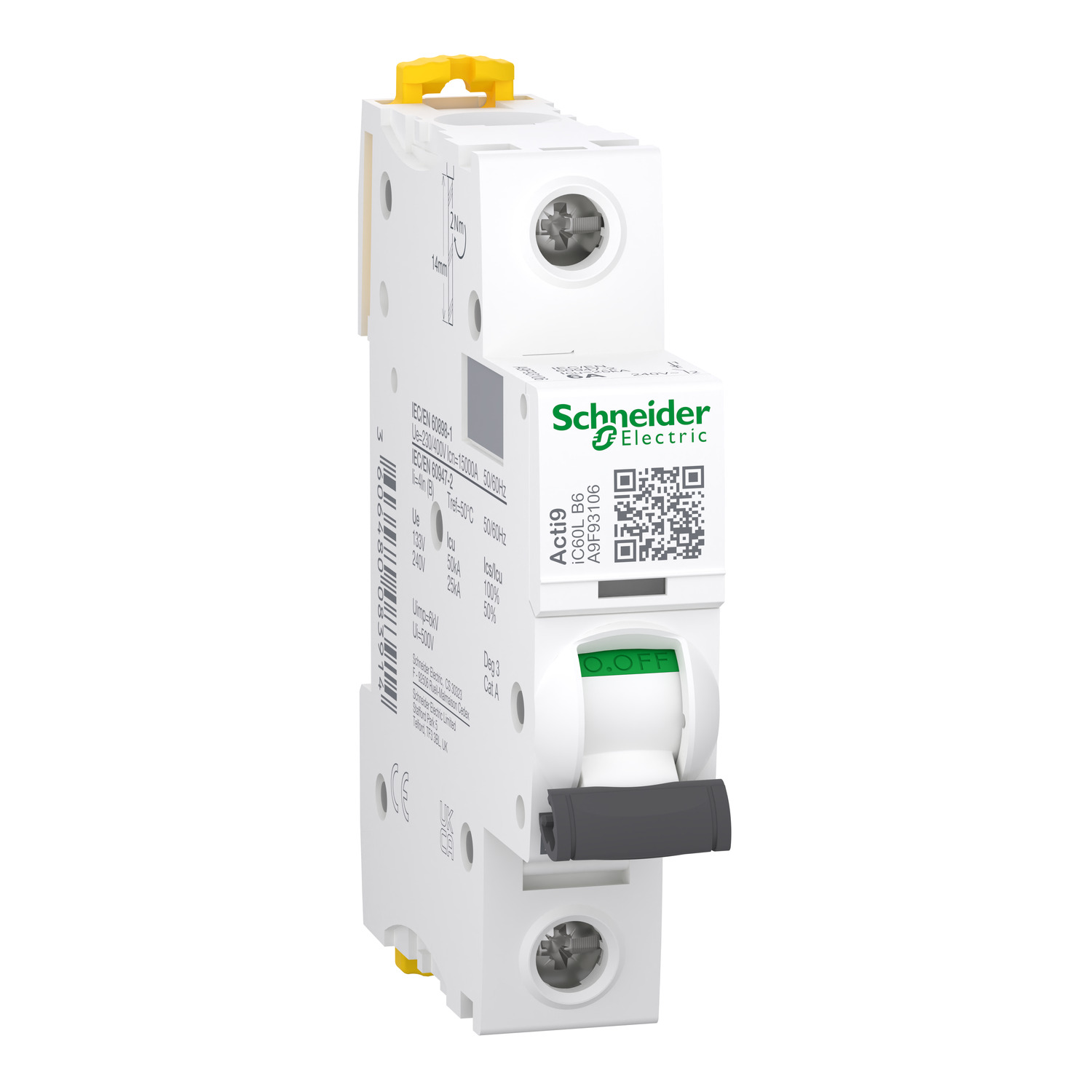 Schneider Schneider A9F93106 LS-Schalter iC60L 1p B 6A