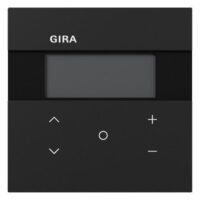 GIRA Raumtemperaturregler Unterputz KNX schwarz matt 200774 Basis+zentr Abdeckpl