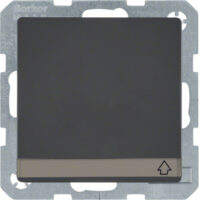 BERKER Steckdose 1-fach schwarz samt Unterputz mit BS IP20 MAN0204823 Klappdeckel BSF vertikal