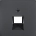BERKER Zentralplatte UAE/IAE 1-fach schwarz matt MAN0206523 Schraubbef