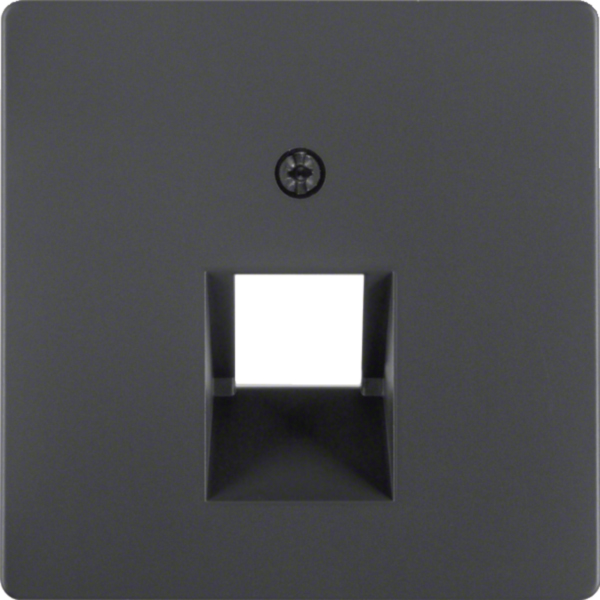 BERKER Zentralplatte UAE/IAE 1-fach schwarz matt MAN0206523 Schraubbef