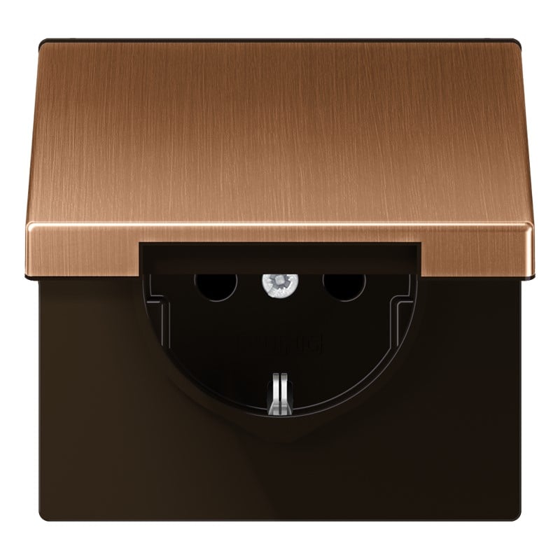 Jung Jung BRG 1520 KIKL SCHUKO®-Steckdose 16 A 250V ~ Safety Plus Klappdeckel Metall