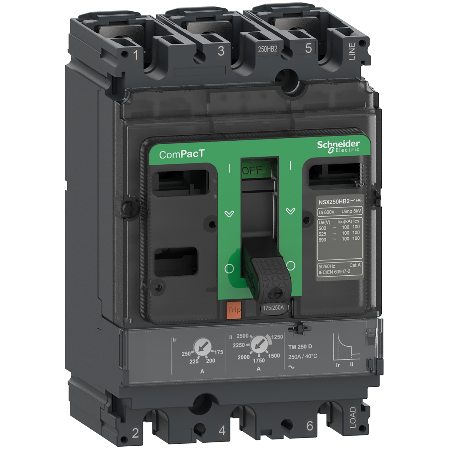 Schneider C25H3TM250 Kompaktleistungs- schalter ComPacT NSX250H