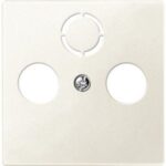 Mert 297544 Zentralplatte für Antennen- Steckdose weiß System M