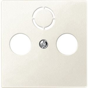 Mert 297544 Zentralplatte für Antennen- Steckdose weiß System M