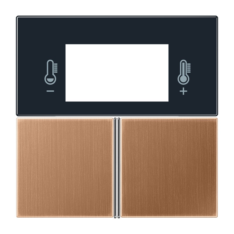 Jung Jung BRG 4093 TSA Tastensatz F40 Raumcontroller Metall PVD-beschichtet