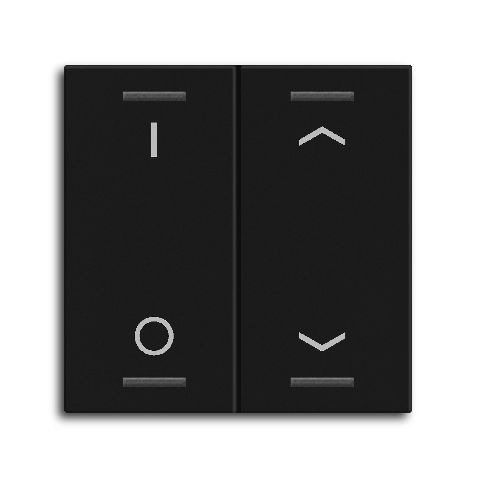 MDT Tastwippe KNX schwarz matt Kunststoff 2-fach TAL-55W2D06.02