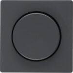 BERKER Drehknopf Symbol Dimmer tief-schwarz MAN0200723 matt