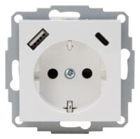 Kopp 297229005 HK07 Schuko Steckdose USB A/C Anschluss reinweiß