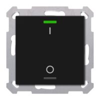 MDT Tastsensor KNX Unterputz schwarz matt 1-fach 2pkt TAL-55T1B06.02S