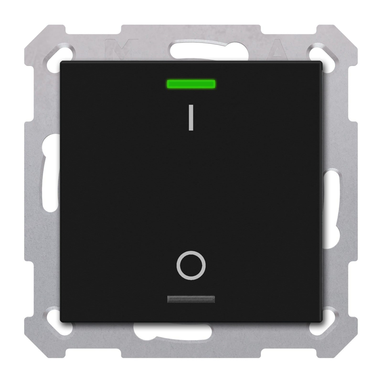 MDT Tastsensor KNX Unterputz schwarz matt 1-fach 2pkt TAL-55T1B06.02S
