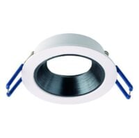 Rutec ALU01210 Einbauring MixMi, schwenkb. ,rund, Aluminium weiß matt/basalt