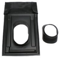 Universal-Dachpfanne (25-45 Gr) schwarz für Abgassystem DN 160