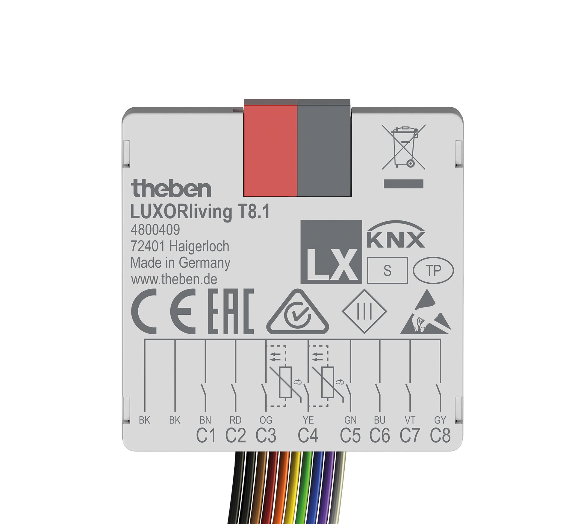 Theben THEBEN Binäreingang KNX LUXORliving Unterputz LUXORliving T8.1 8-fach