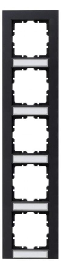 Kopp 402915058 HK07 Abdeckrahmen 5-fach senk mit Schriftfeld anthrazit