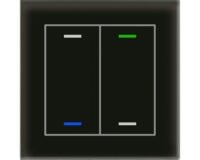 MDT Tastsensor KNX Unterputz schwarz glänzend 2-fach GTL-2T0S.02S