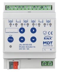 MDT Jalousieaktor KNX REG 4-fach 8A Handbedien JAL-0410D.03S