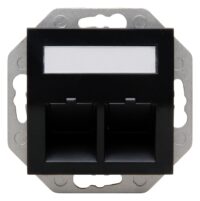 Kopp HK07 -Keystoneaufnahme mit Abdeckung Farbe:schwarz matt
