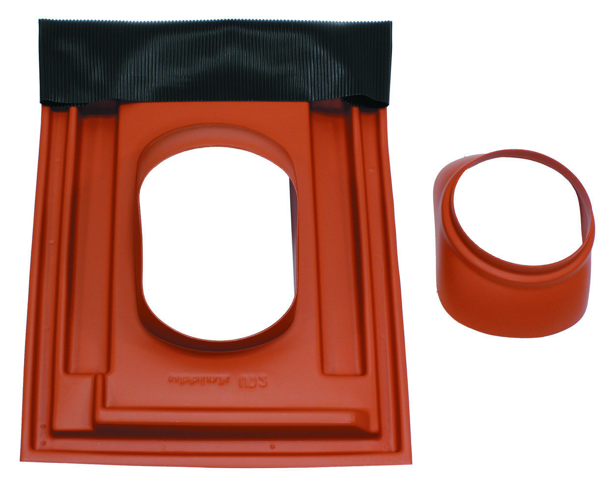 Universal-Dachpfanne (25-45 Gr) rot für Abgassystem DN 160