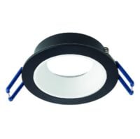 Rutec ALU02301 Einbauring MixMi, schwenkb. ,rund, Aluminium schwarz/weiß matt, ED68mm