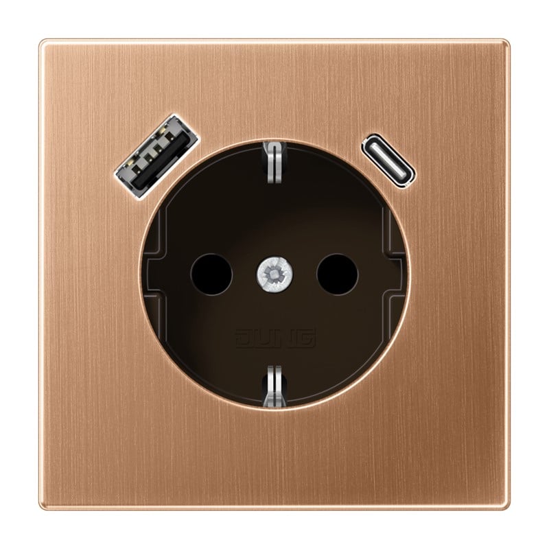 Jung Jung BRG 1520-15 CA SCHUKO®-Steckdose 16 A 250V ~ mit USB-Ladegerät 1xTyp A +1xTyp