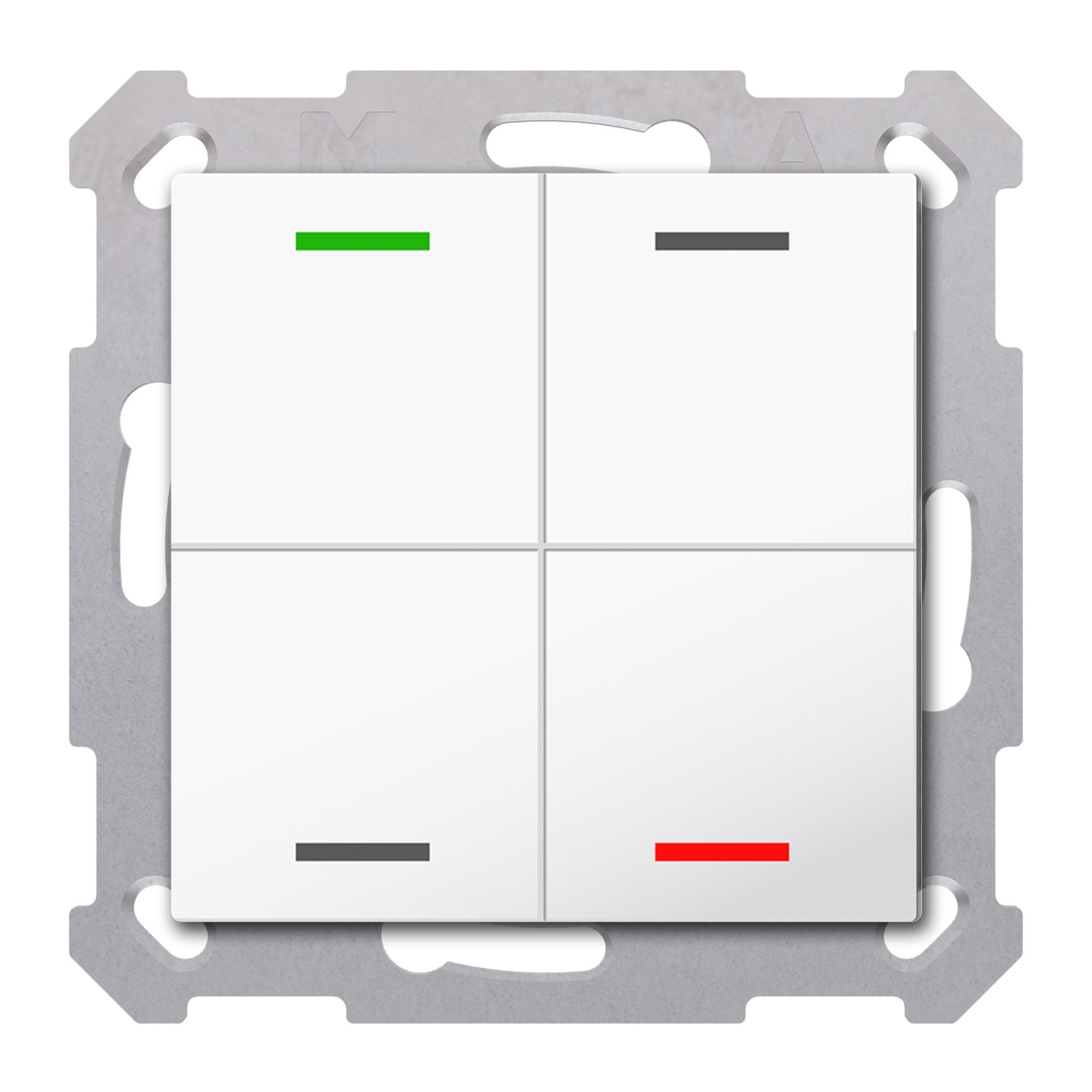 MDT Tastsensor KNX Unterputz reinweiß glänzend 4-fach 4pkt TAL-5504002.02S