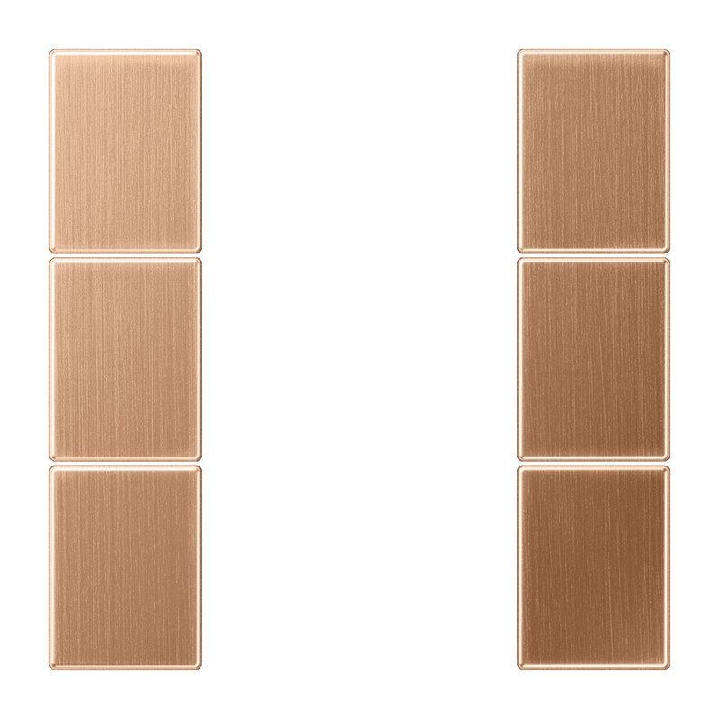 Jung Jung BRG 2503 TSA Tastensatz F50 Metall PVD-beschichtet Serie LS Bronze gebürs